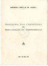 Programa das cerimónias da Proclamação da Independência