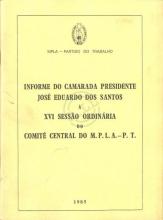 Informe do camarada Presidente José Eduardo dos Santos