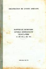 Rapport du Secretaire Général Administratif (1972-1973)