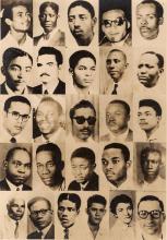 Retratos de 27 dos presos do Processo dos 50