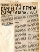 Daniel Chipenda em Nova Lisboa