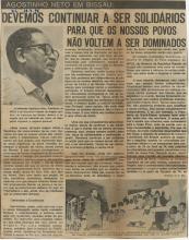 Presidente Agostinho Neto em Bissau
