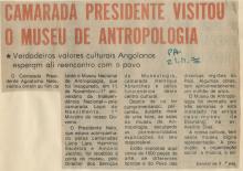 Visita do Presidente Neto ao Museu de Antropologia