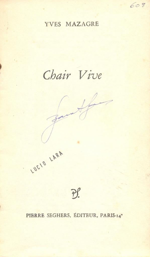 Chair Vive. Poésie 53