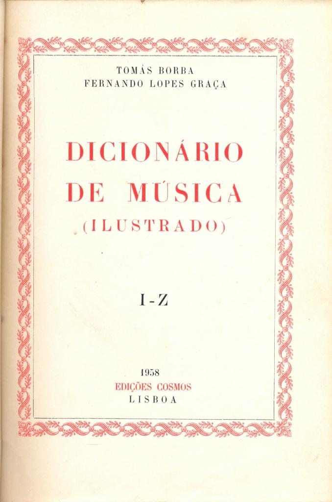 Dicionário de Música (Ilustrado). De I - Z