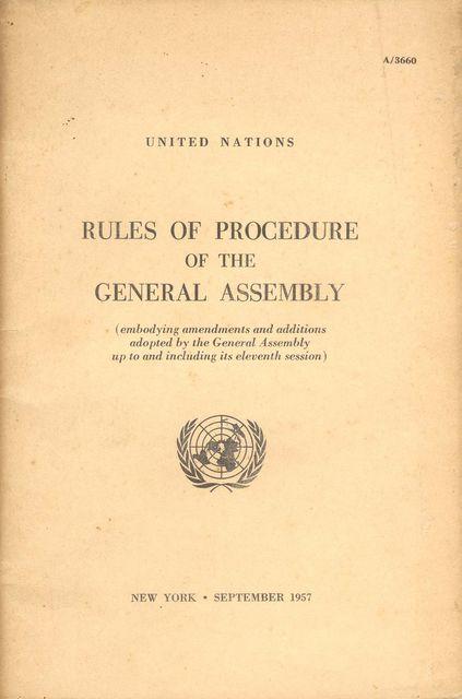Rules of Procedure of the General Assembly