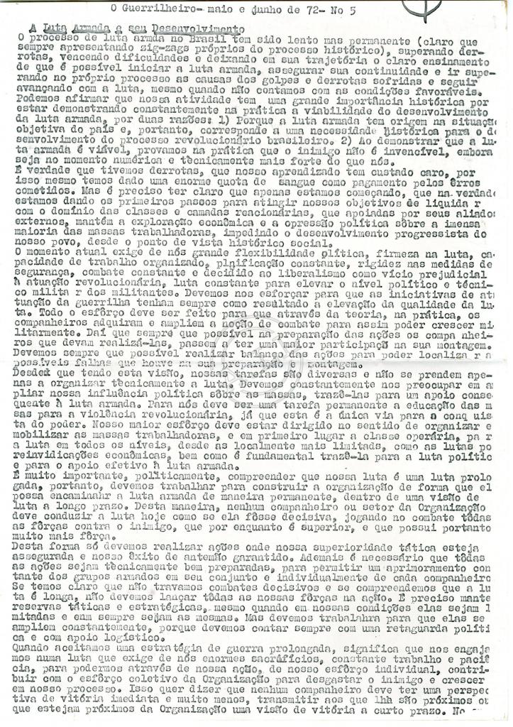 «O Guerrilheiro» nº 5, da Ação Libertadora Nacional
