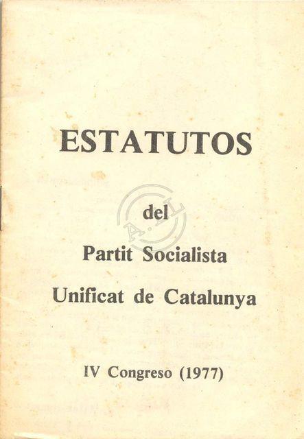 Estatutos del Partit Socialista Unificat de Catalunya