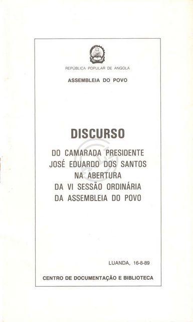Discurso de José Eduardo dos Santos (1989)
