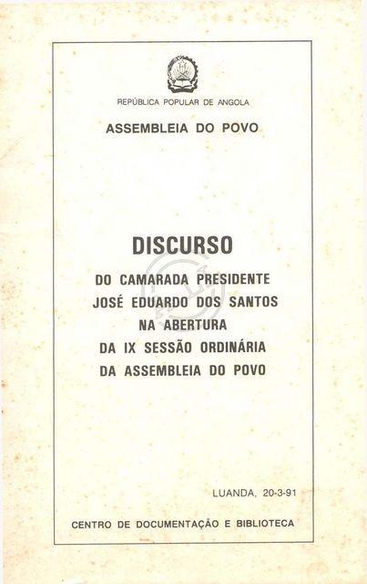 Discurso de José Eduardo dos Santos (1991)